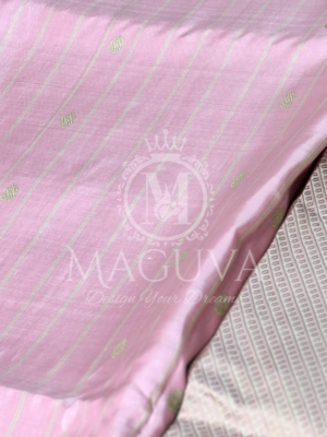 Pastel Pink & Light Green Soft Silk Saree with Designer Blouse