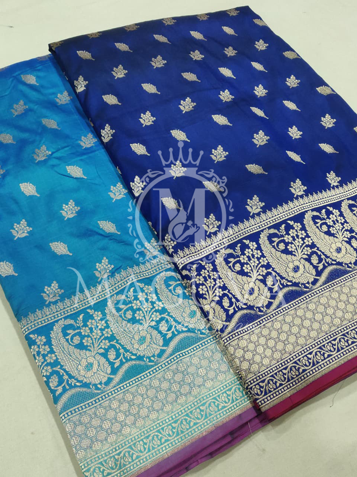 Banarasi Silk Saree with Silver Zari Weaving