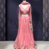 Pink Embroidered Lehenga with Multicolor Choli and Tassel Detailing